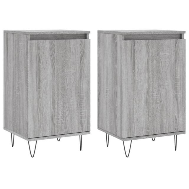 Berkfield Home Sideboards 2 pcs Grey Sonoma 40x35x70 cm Engineered Wood - Size: 40 x 35 x 70 cm - image 1