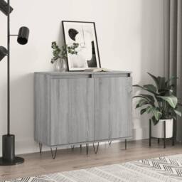 Berkfield Home Sideboards 2 pcs Grey Sonoma 40x35x70 cm Engineered Wood - Size: 40 x 35 x 70 cm - thumbnail 2