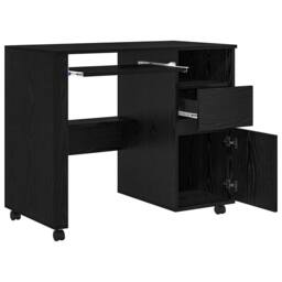 Berkfield Home Traditional Black Oak Computer Desk Black Oak Engineered wood, Me - thumbnail 5