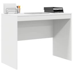 Berkfield Home Writing Desk White Particle board 100 x 50 x 76 cm Storage - thumbnail 3