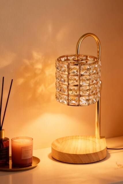 Living and Home Dimmable Candle Warmer Lamp in Light Tan - image 1