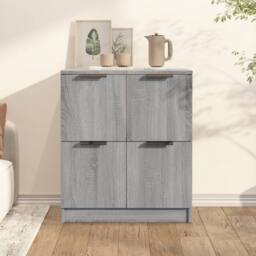 Berkfield Home Sideboard Grey Sonoma 60x30x70 cm Engineered Wood - Size: 60 x 30 x 70 cm - thumbnail 2
