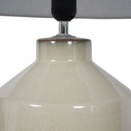 Libra Interiors Canterbury Soft Green Dipped Glaze Table Lamp 58cm with Ivory Coolie Shade in Pale Green - thumbnail 3