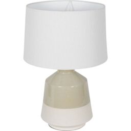 Libra Interiors Canterbury Soft Green Dipped Glaze Table Lamp 58cm with Ivory Coolie Shade in Pale Green - thumbnail 2