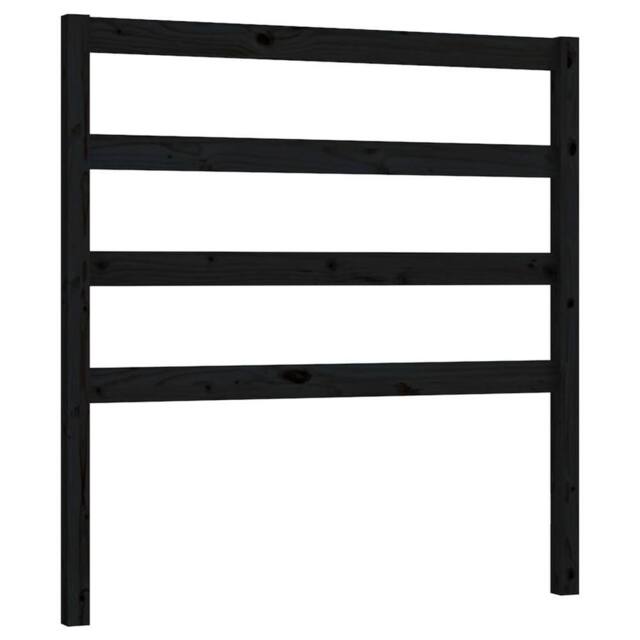Berkfield Home Bed Headboard Black 96x4x100 cm Solid Wood Pine - Size: 96 x 4 x 100 cm - image 1