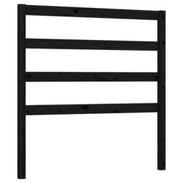 Berkfield Home Bed Headboard Black 96x4x100 cm Solid Wood Pine - Size: 96 x 4 x 100 cm - thumbnail 1