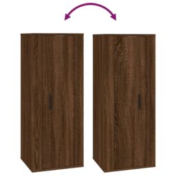 Berkfield Home Wall Mounted TV Cabinet Brown Oak 40x34, 5x100 cm - thumbnail 8