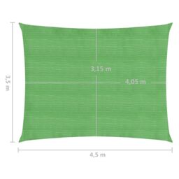 Berkfield Home Sunshade Sail 160 g/m ² Light Green 3.5x4.5 m HDPE - thumbnail 6
