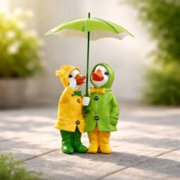 Marco Paul Duck with Umbrella Outdoor Garden Ornaments - thumbnail 8