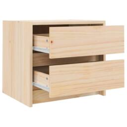 Berkfield Home Bedside Cabinets 2 pcs 40x31x35.5 cm Solid Wood Pine in Natural - thumbnail 7