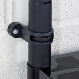 Berkfield Home Storage Shelf 4-Tier Black 122x30.5x130 cm Plastic - thumbnail 6