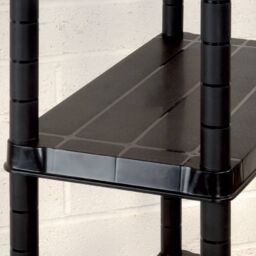 Berkfield Home Storage Shelf 4-Tier Black 122x30.5x130 cm Plastic - thumbnail 5