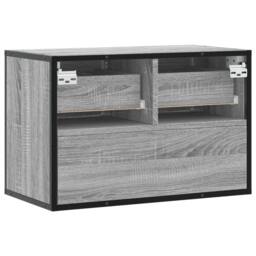 Berkfield Home TV Cabinet Grey Sonoma 60x31x39.5 cm Engineered Wood & Metal - thumbnail 6
