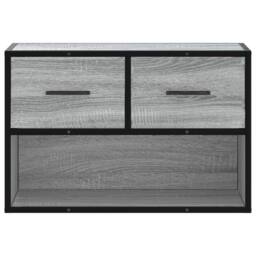 Berkfield Home TV Cabinet Grey Sonoma 60x31x39.5 cm Engineered Wood & Metal - thumbnail 4