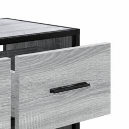Berkfield Home TV Cabinet Grey Sonoma 60x31x39.5 cm Engineered Wood & Metal - thumbnail 8
