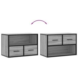 Berkfield Home TV Cabinet Grey Sonoma 60x31x39.5 cm Engineered Wood & Metal - thumbnail 7