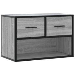 Berkfield Home TV Cabinet Grey Sonoma 60x31x39.5 cm Engineered Wood & Metal - thumbnail 3