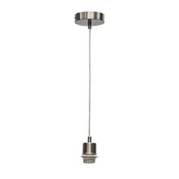 First Choice Lighting Carss - Satin Nickel Ceiling Pendant Flex Suspension Kit for Shades in Silver