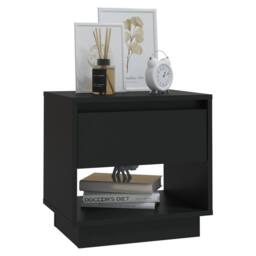 Berkfield Home Classic Bedside Cabinet Black 45x34x44 cm Engineered Wood - Size: 45 x 34 x 44 cm - thumbnail 1