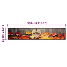 Berkfield Home Kitchen Rug Washable Autumn 60x300 cm Velvet - thumbnail 5