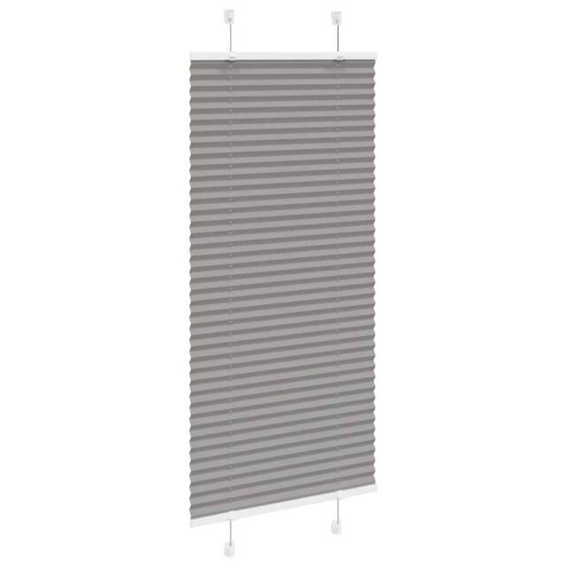 Berkfield Home Pleated Blind Anthracite 60x100 cm Fabric Width 59.4 cm Polyester in Dark Grey - image 1