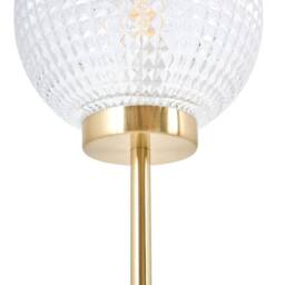 Wyld and Coco Floor Lamp - Gold Iron Base with Textured Glass Shade Modern - thumbnail 4