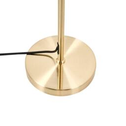 Wyld and Coco Floor Lamp - Gold Iron Base with Textured Glass Shade Modern - thumbnail 6