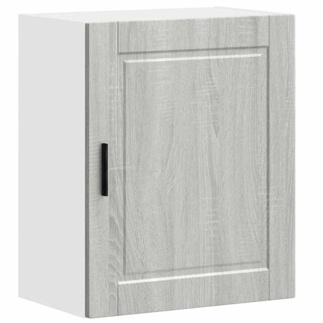 Berkfield Home Kitchen Wall Cabinet¬†Porto Grey Sonoma Engineered Wood in Light Grey - image 1