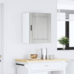 Berkfield Home Kitchen Wall Cabinet¬†Porto Grey Sonoma Engineered Wood in Light Grey - thumbnail 3