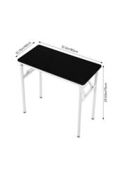 Living and Home 80 x 40cm Home Office Foldable Computer Desk with Adjustable Foot Pads in Black - Size: 80 x 40 cm - thumbnail 2