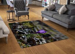 Benjamin Tate Design Autumn Flower Bloom In Nature Designer Rug in Natural - Size: Large - thumbnail 2