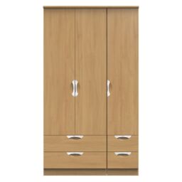 Ready Assembled 2 U Holborn Tall Triple 2 Drawer + Drawer Wardrobe (Ready Assembled) in Brown - thumbnail 1