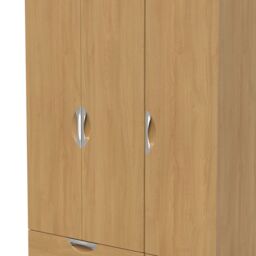 Ready Assembled 2 U Holborn Tall Triple 2 Drawer + Drawer Wardrobe (Ready Assembled) in Brown - thumbnail 4