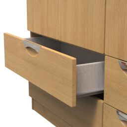 Ready Assembled 2 U Holborn Tall Triple 2 Drawer + Drawer Wardrobe (Ready Assembled) in Brown - thumbnail 7
