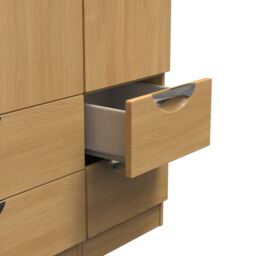 Ready Assembled 2 U Holborn Tall Triple 2 Drawer + Drawer Wardrobe (Ready Assembled) in Brown - thumbnail 8