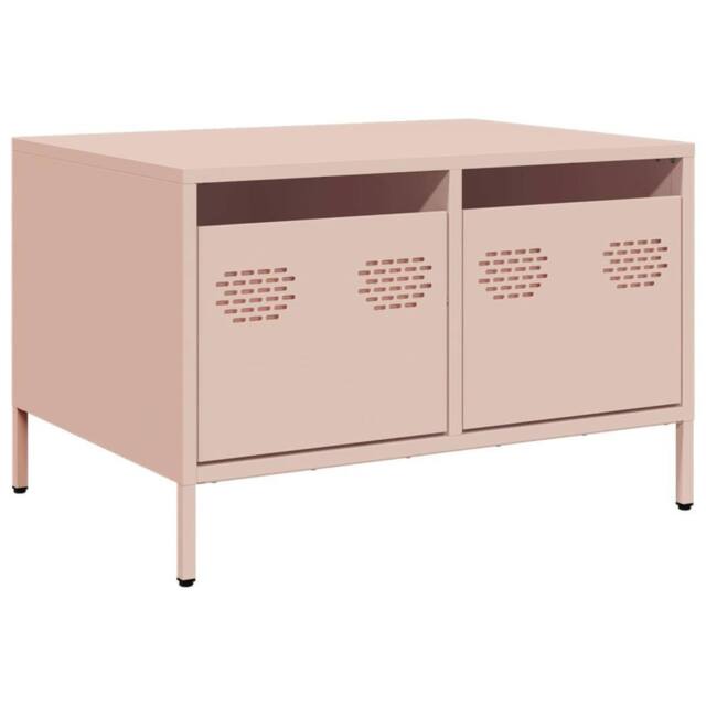 Berkfield Home TV Cabinet Pink 68x50x43.5 cm Cold-rolled Steel - image 1