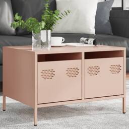 Berkfield Home TV Cabinet Pink 68x50x43.5 cm Cold-rolled Steel - thumbnail 3