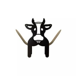 Marco Paul Cow Design Black Metal Toilet Roll Holder for Bathroom Storage - thumbnail 4