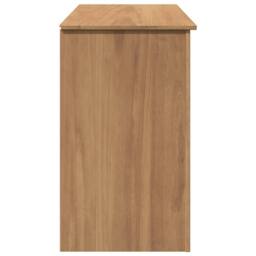 Berkfield Home Desk Panama 112x45x75 cm Solid Wood Pine in Brown - Size: 112 x 45 x 75 cm - thumbnail 6