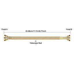 KORVIXA 45-68cm Heavy Duty Extendable Curtain Pole in Gold - thumbnail 2