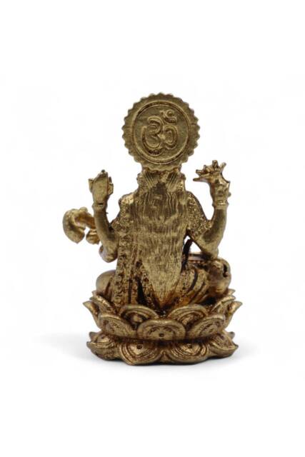 KDMD Brass Saraswati Miniature Statue - 34mm, 22g, Wisdom & Arts Decor in Bronze - image 1