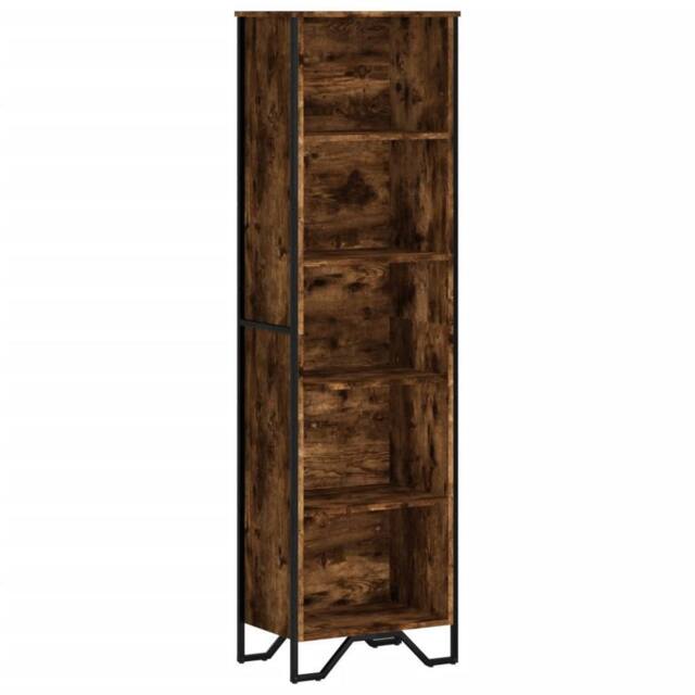 Berkfield Home Bookcase Smoked Oak 50x31x169 cm Engineered Wood in Brown - Size: 50 x 31 x 169 cm - image 1
