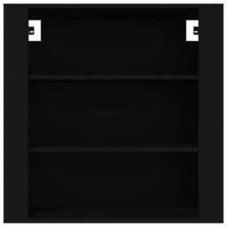 Berkfield Home Wall Cabinet Black 80x33x80 cm Engineered Wood - Size: 80 x 33 x 80 cm - thumbnail 1