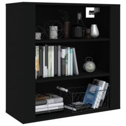 Berkfield Home Wall Cabinet Black 80x33x80 cm Engineered Wood - Size: 80 x 33 x 80 cm - thumbnail 8