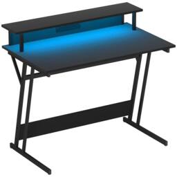 Wyld Haus Tovapa 100cm Black 2 Level LED Gaming Desk - thumbnail 2