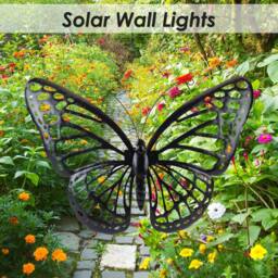 VFM e-Store Solar Wall Lights for Garden 36cm x 50cm Black X 1 - Size: 36 cm x 50 cm - thumbnail 3