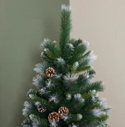 Samuel Alexander 6ft (1.8m) Frosted Glacier Pine Snow Tipped Christmas Tree with Pinecones with 710 Tips in Green - thumbnail 4