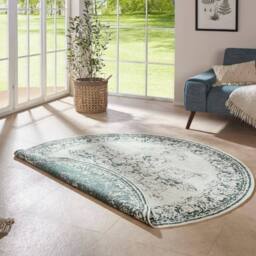 THE RUGS Borbon Reversible Indoor Outdoor Rug Flatweave Polypropylene Design in Green - Size: 200 cm x 290 cm - thumbnail 1