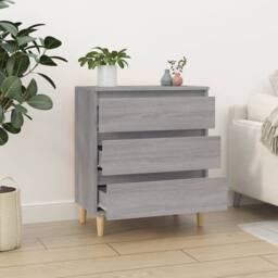 Berkfield Home Sideboard Grey Sonoma 60x35x70 cm Engineered Wood - Size: 60 x 35 x 70 cm - thumbnail 3