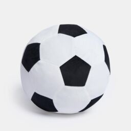 OHS Filled Football Cushion Ball Plush Decorative Kids Bed Pillow Plump Chair Sofa in White - thumbnail 2
